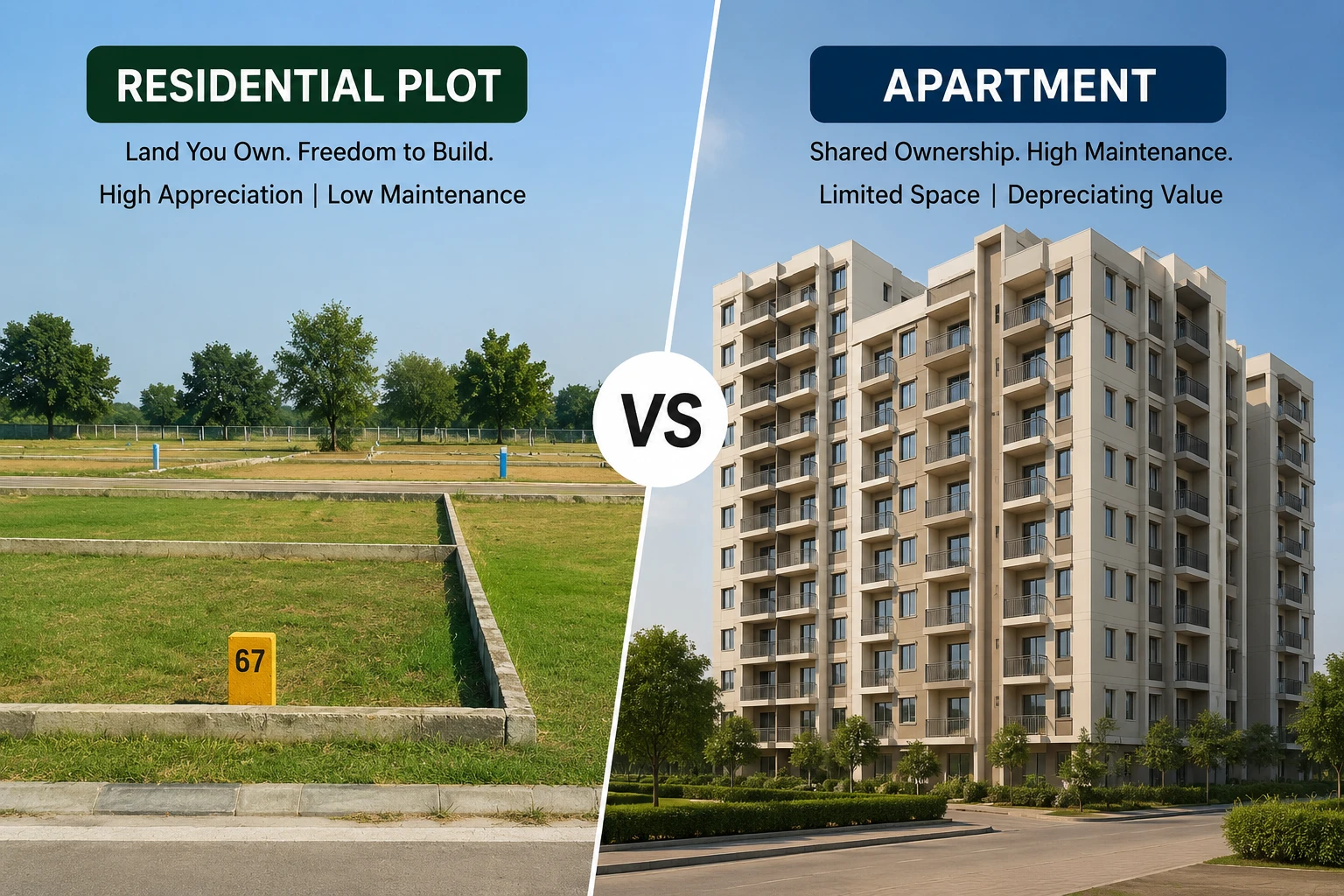 Why Plot Investment Gives Better Returns Than Flats